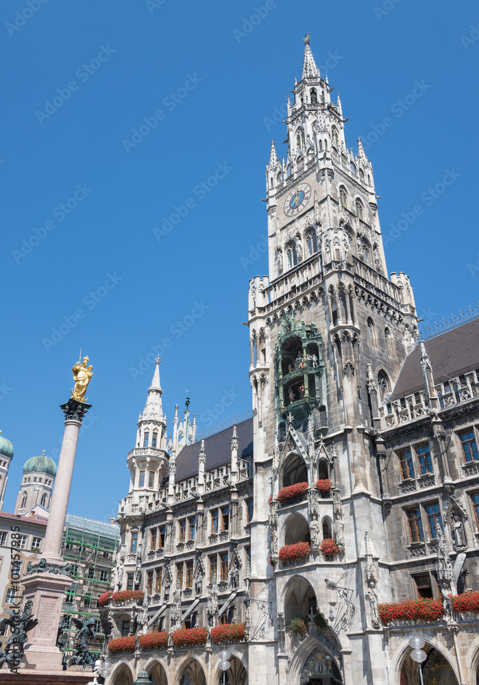 Obraz premium Marienplatz, Town Hall