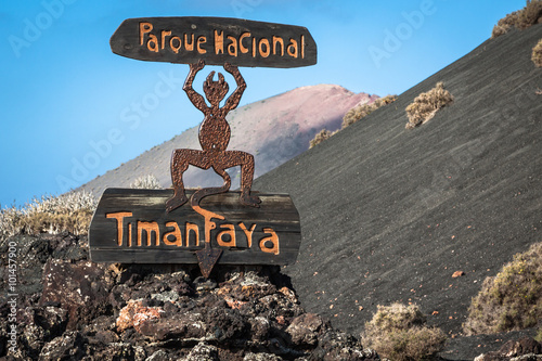 Timanfaya National Park in Lanzarote, Canary Islands, Spain photo