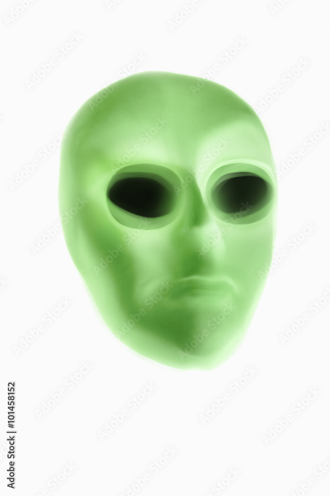 Alien Außerirdischer Gesicht Maske grün Alien Außerirdischer Gesicht Maske grün