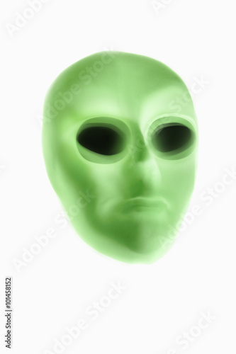 Alien Außerirdischer Gesicht Maske grün