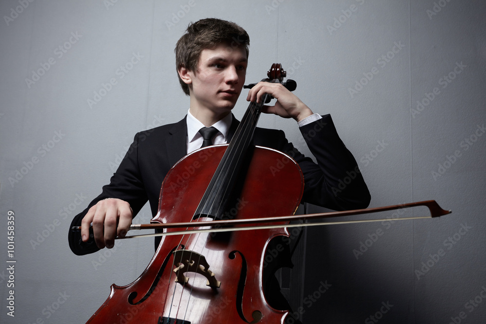 playing the cello closeup playing the cello closeup