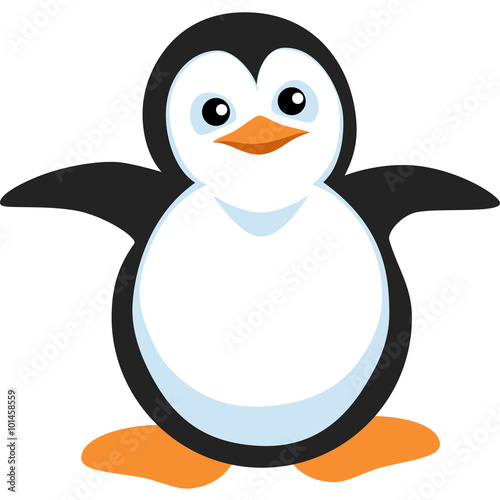 Penguin. Vector Image. Graphic arts.