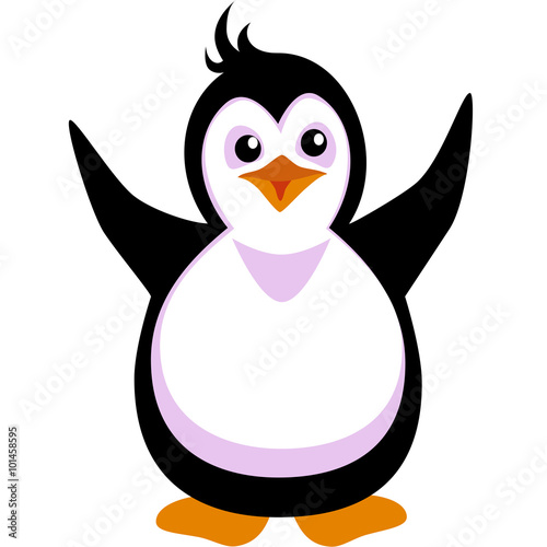 Penguin. Vector Image. Graphic arts.