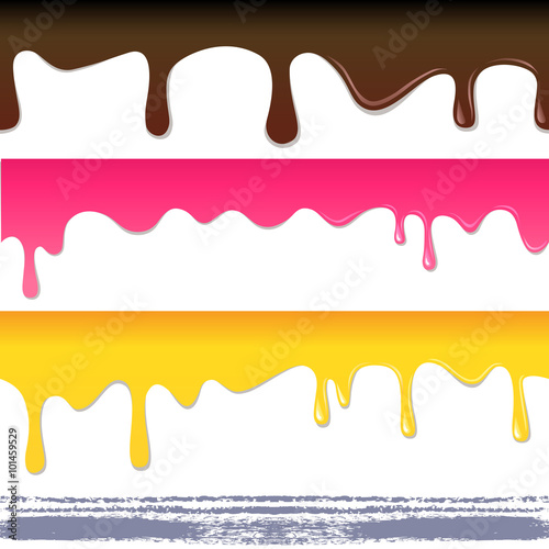 Colored seamless drips