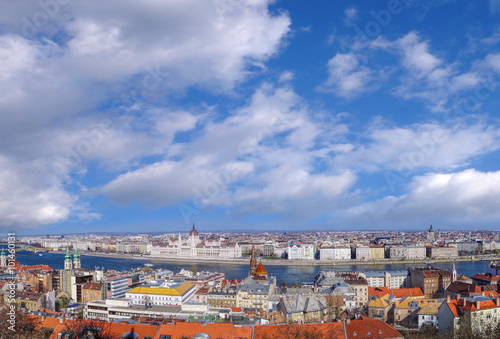 Panorama of Budapest in Hungary
