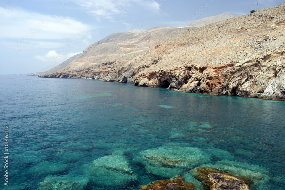 Живописное место. Хора-Сфакиа. Греция. остров Крит.