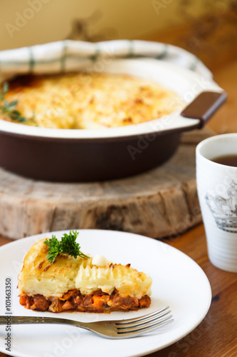 shepherd's or traditional cottage pie with tea