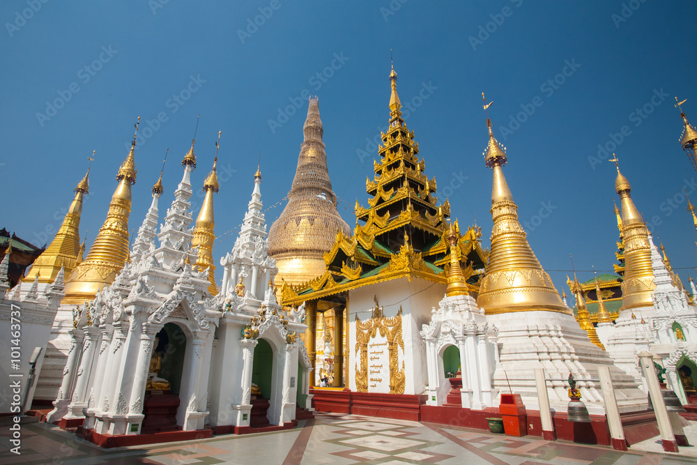 Golden pagoda in Myanmar