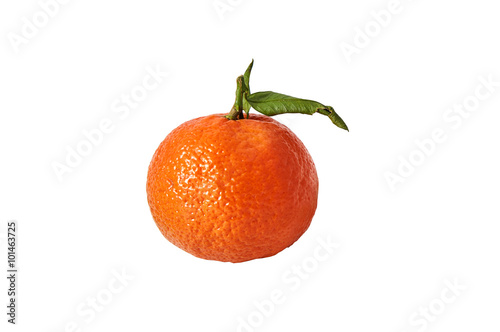 Orange clementine fruit isolated on white.