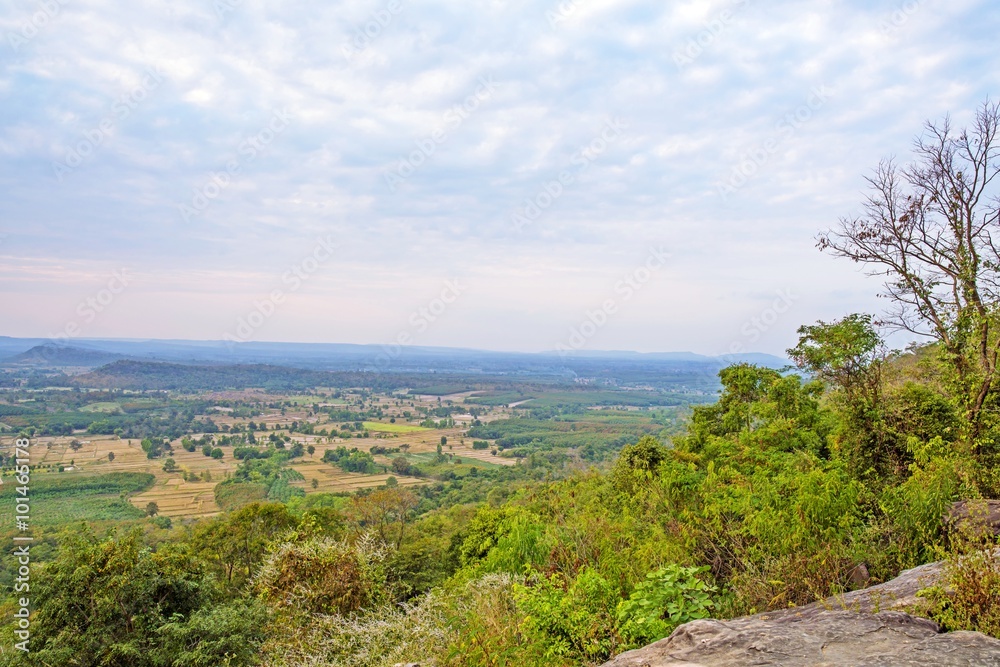 Beautiful summer landscape in the mountains - clouds sky 
