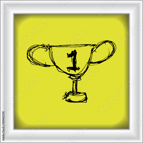 sketch drawing of a trophy