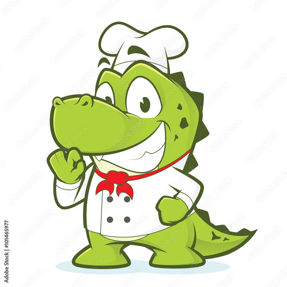 Fototapeta premium Crocodile or alligator chef