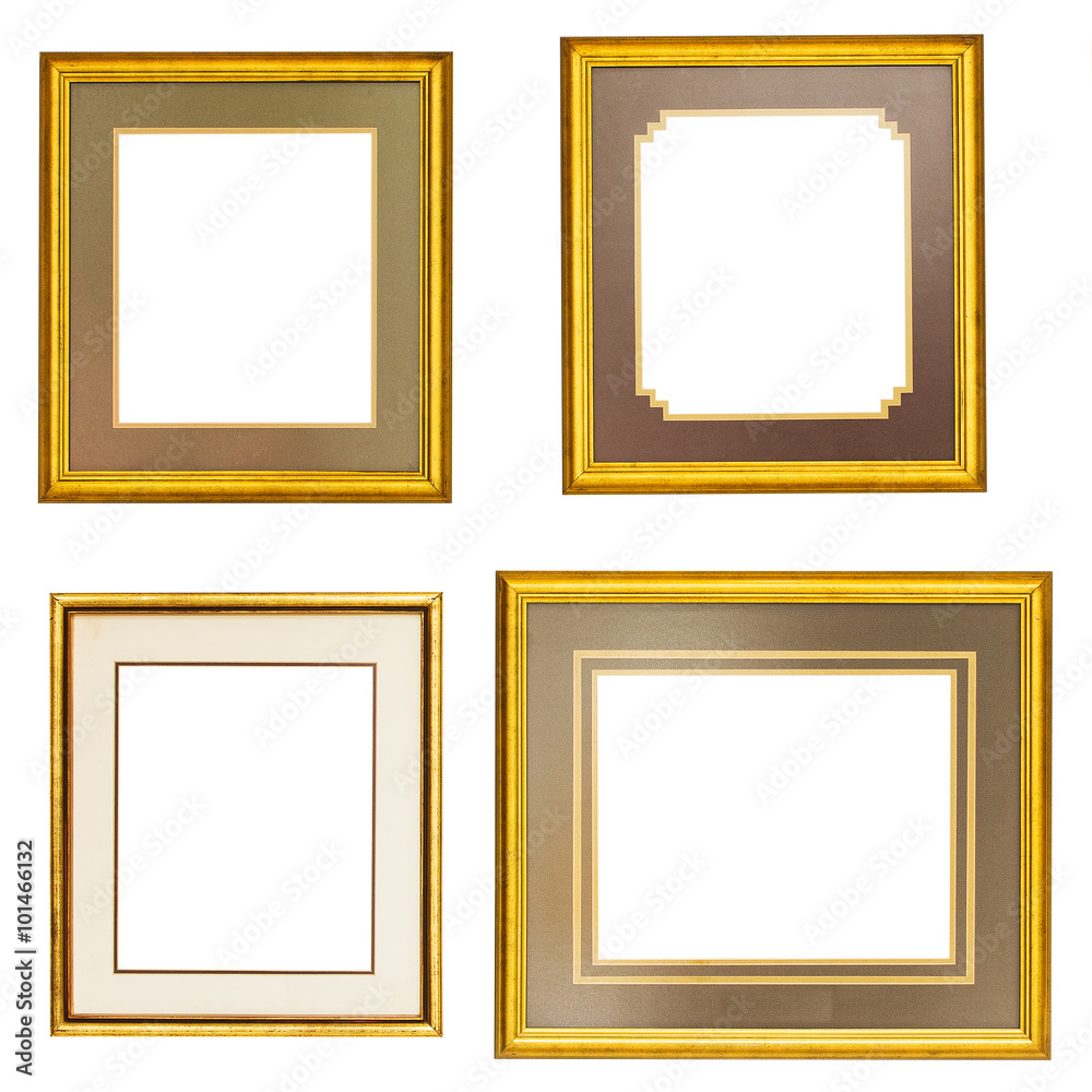 Picture frames on the white wall Picture frames on the white wall