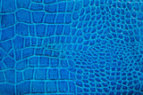 Blue crocodile leather
