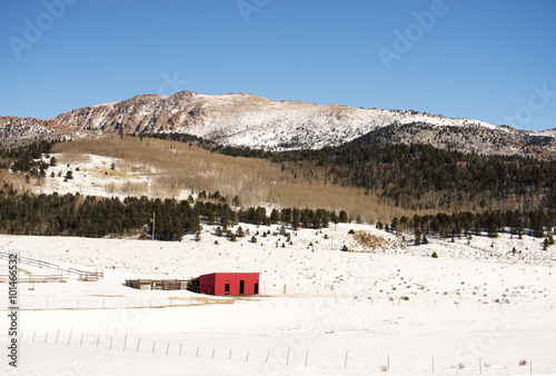 Fototapeta Naklejka Na Ścianę i Meble -  Horse Shelter near Pike's Peak