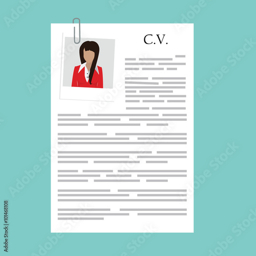 Curriculum vitae with photo