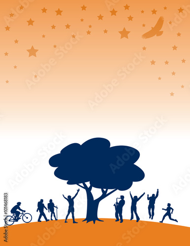 Outdoor fun with tree