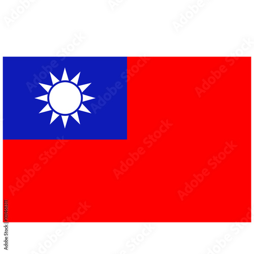 Taiwan flag vector