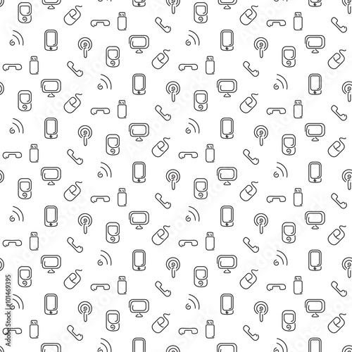 Electronics and mobile pattern seamless © SolaruS
