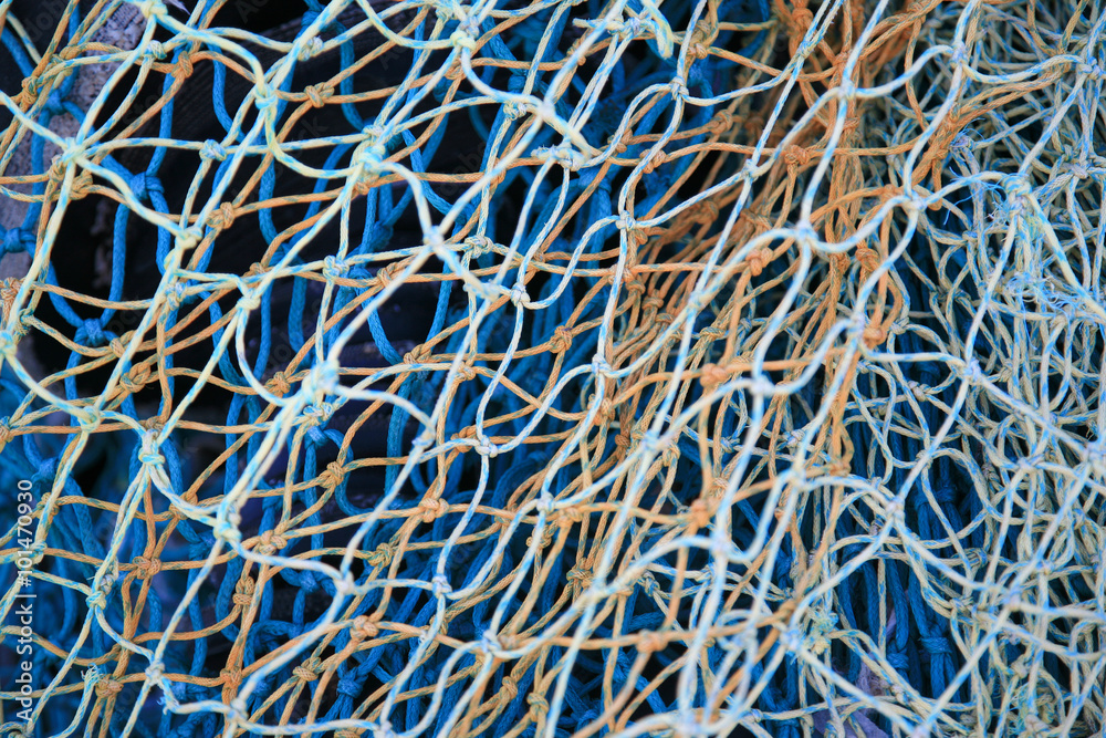 Commercial fishing net abstract background Commercial fishing net abstract background