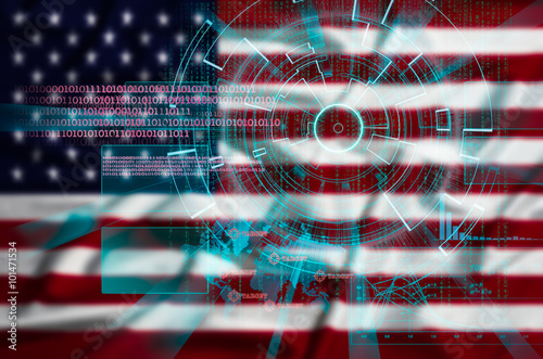 cyber target security on intentionally blurred United States  fl photo