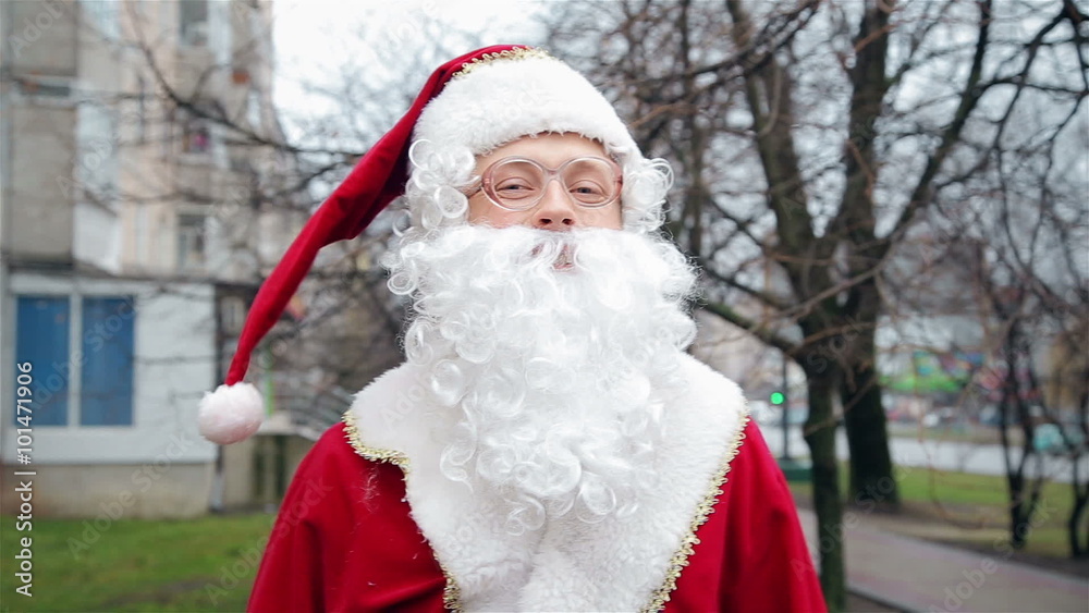 Santa Claus on the street Santa Claus on the street