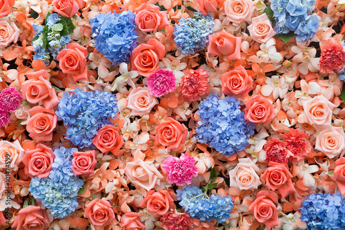 Beautiful flowers background for wedding scene © subinpumsom