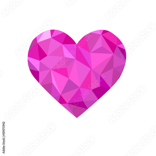 Triangular vector heart shape