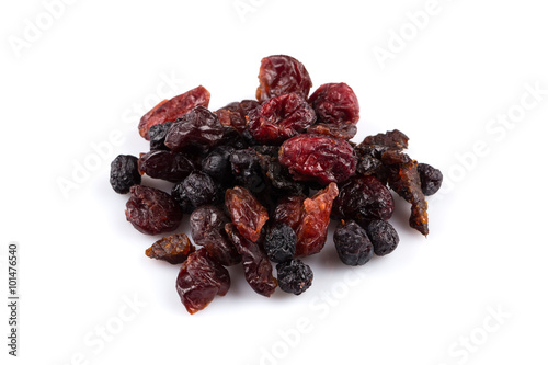 Dried cranberries, cherries and blueberries