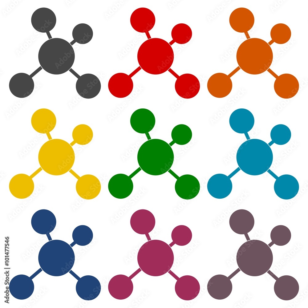 Molecule icons set