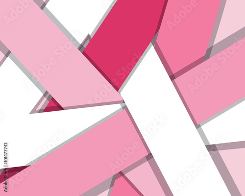 Flat Abstract Modern Material Design Vector  Pattern breast cancer awareness
