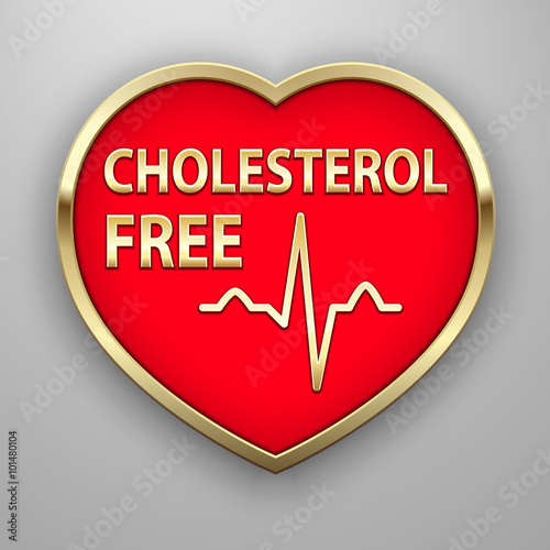 cholesterol free, heart shaped plate in golden frame