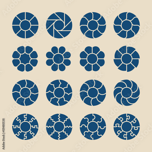 circular infographic set