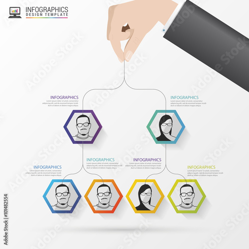 Business structure. Organisation chart. Infographic design. Vector