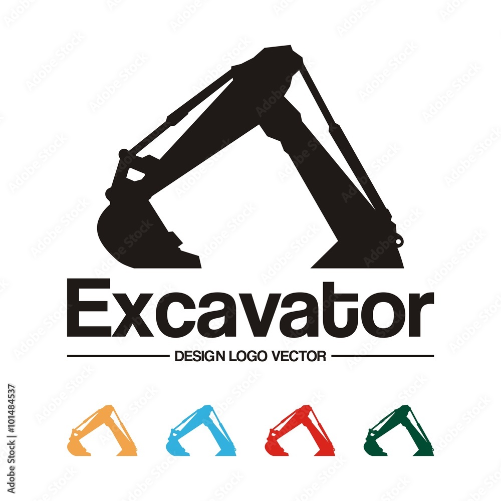 Vetor de Excavator Design Logo Vector do Stock Adobe Stock
