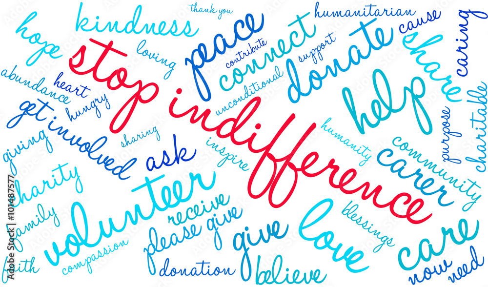 Stop Indifference Word Cloud