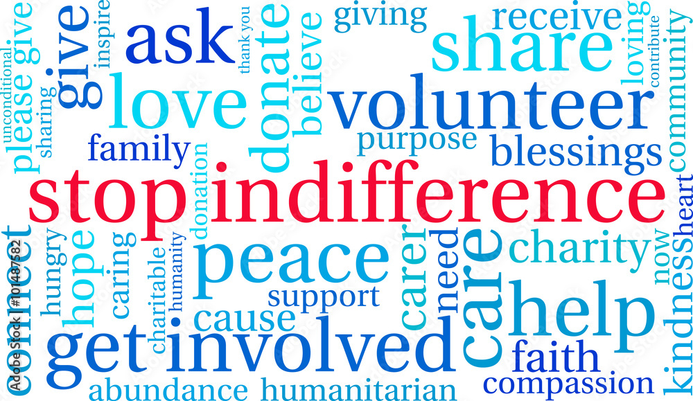Stop Indifference Word Cloud Stop Indifference Word Cloud