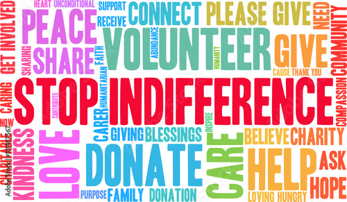 Stop Indifference Word Cloud