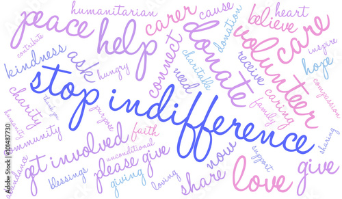 Stop Indifference Word Cloud