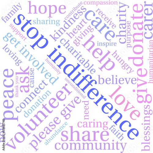 Stop Indifference Word Cloud