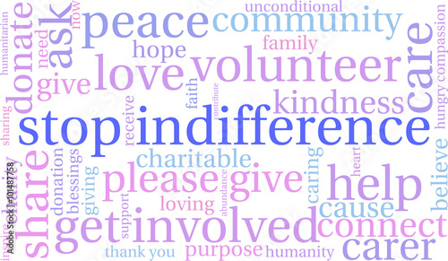 Stop Indifference Word Cloud