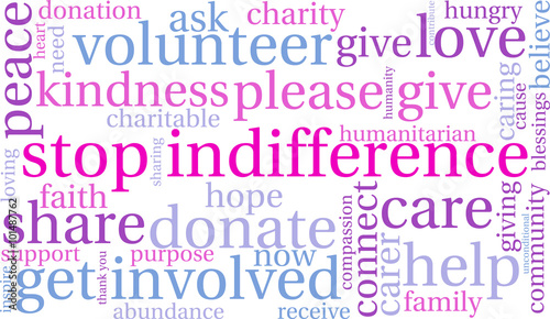 Stop Indifference Word Cloud