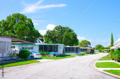 Well Kept Mobile Home Trailer Park in Florida photo