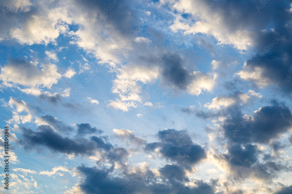 Fototapeta premium Cloudy blue sky in the morning
