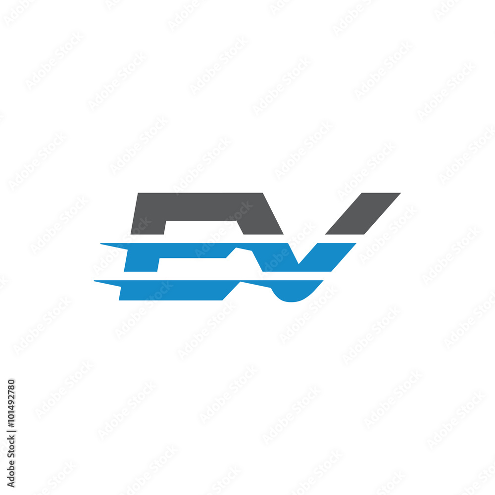 Simple Modern Dynamic Letter Initial Logo ev Simple Modern Dynamic Letter Initial Logo ev