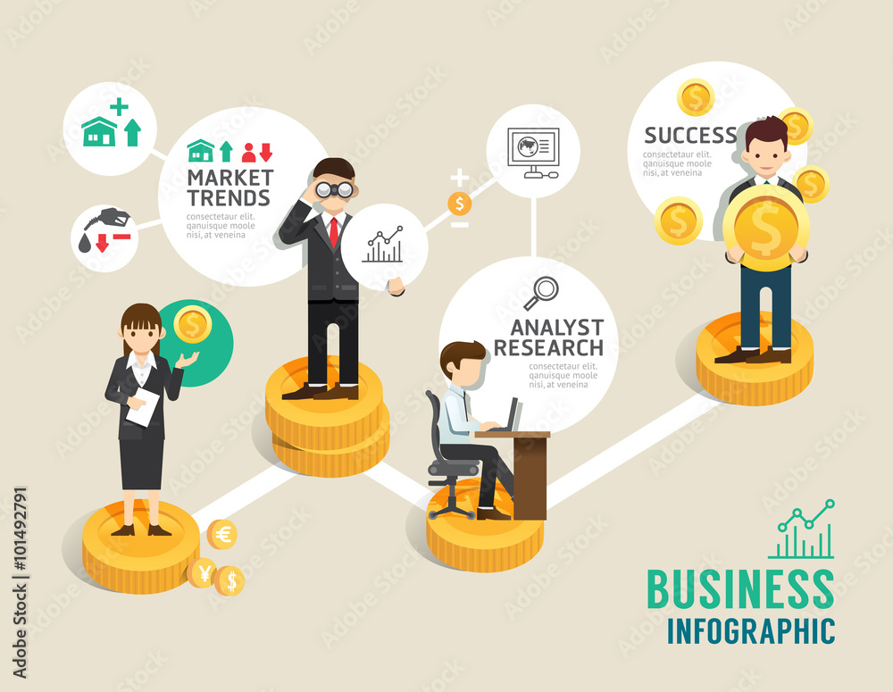 Business stock market board game flat line icons concept infographic step to successful,vector illustration Business stock market board game flat line icons concept infographic step to successful,vector illustration