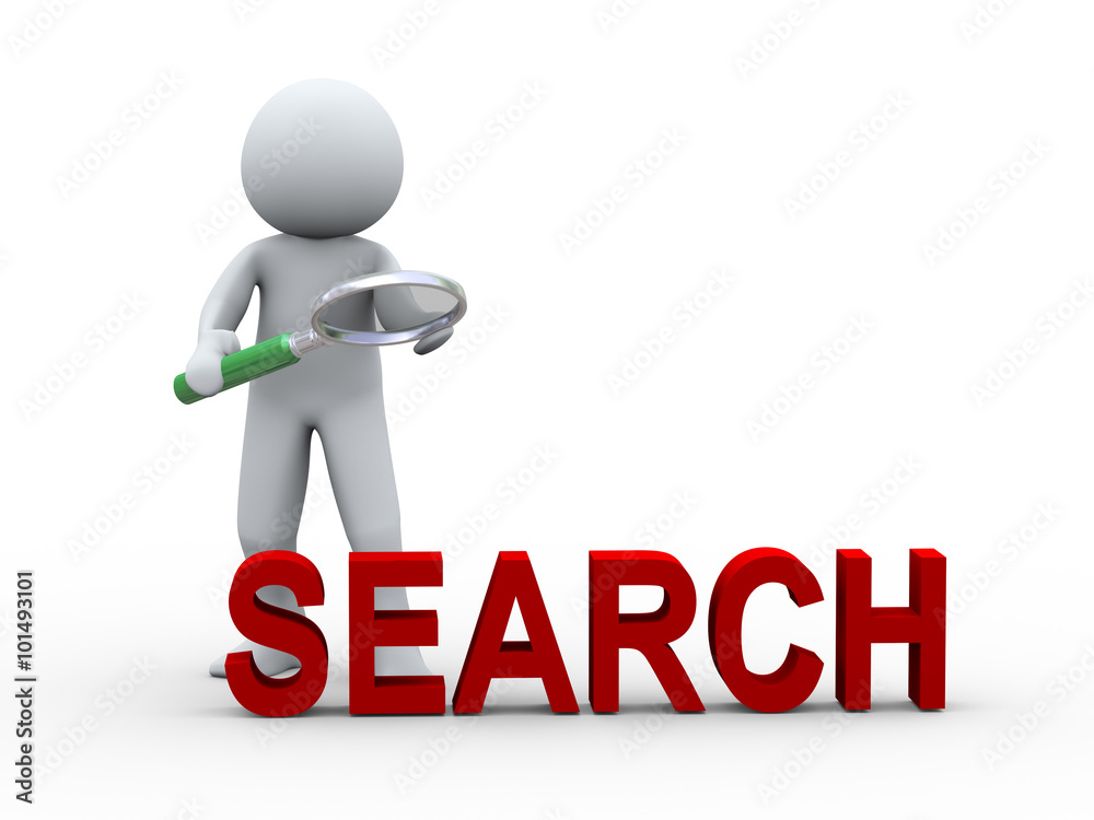 3d person and magnifier 3d person and magnifier