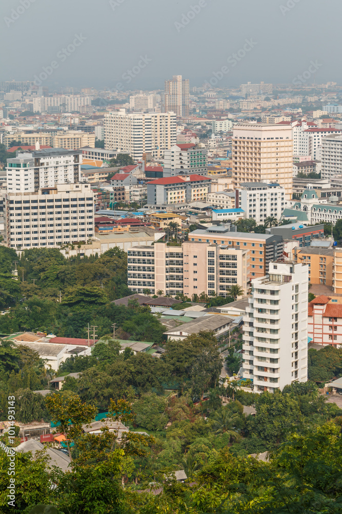 Obraz premium Building and skyscrapers bird eye view from the view point of Pa