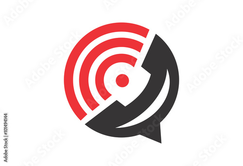 call center business abstract circle logo