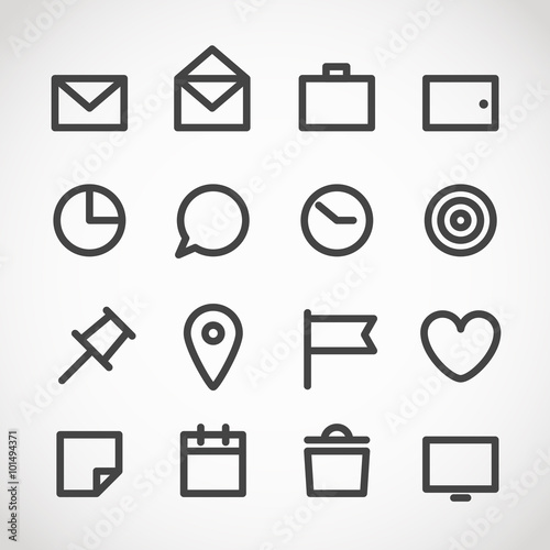 Modern gadget web icons collection photo